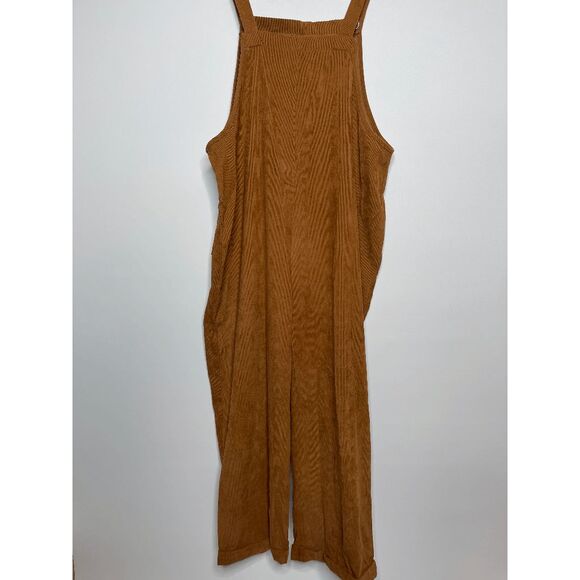 Brown‎ Corduroy Jumpsuit Overalls Size Large - Picture 4 of 5